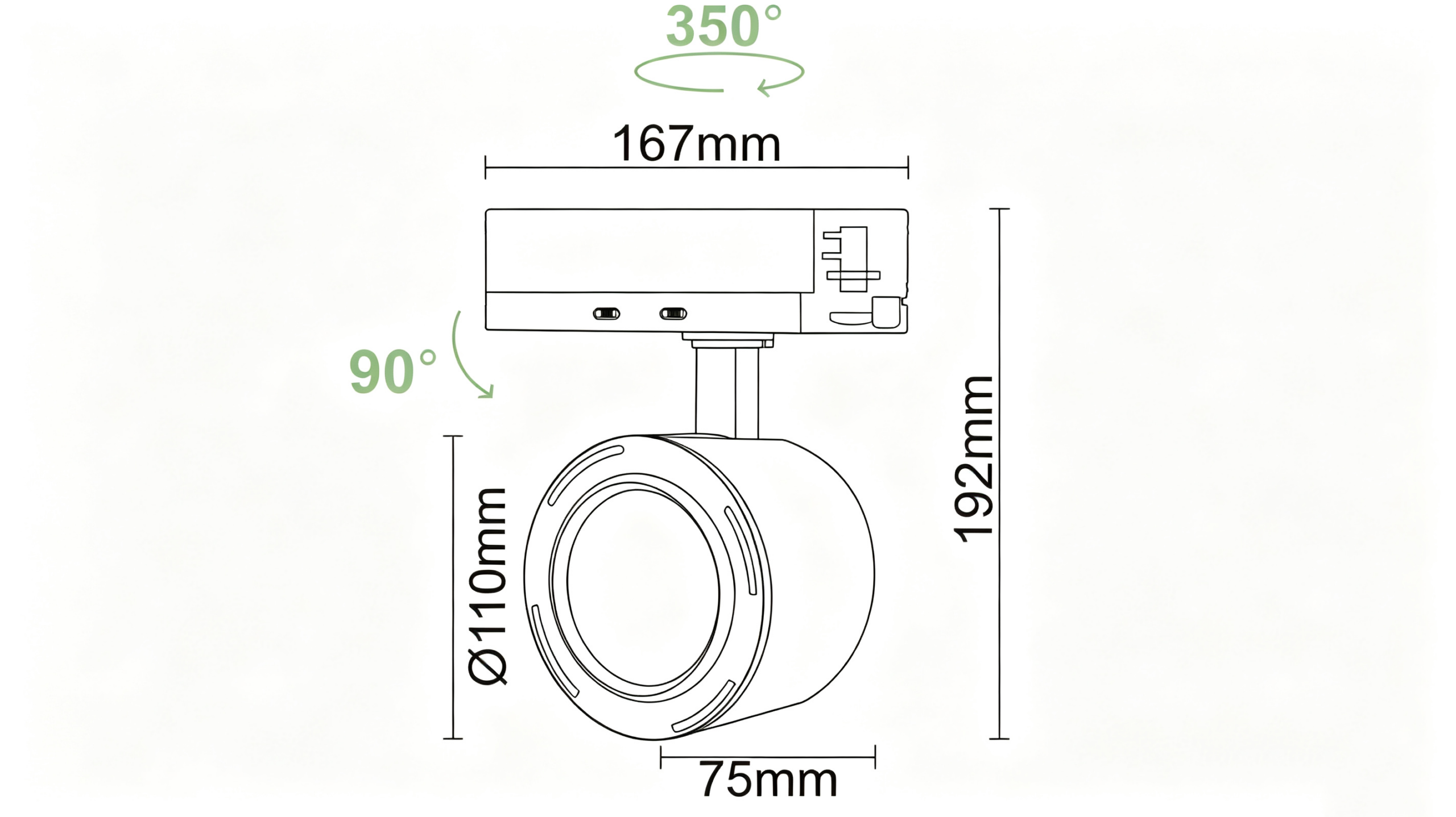 TS916 LED Track Spotlight