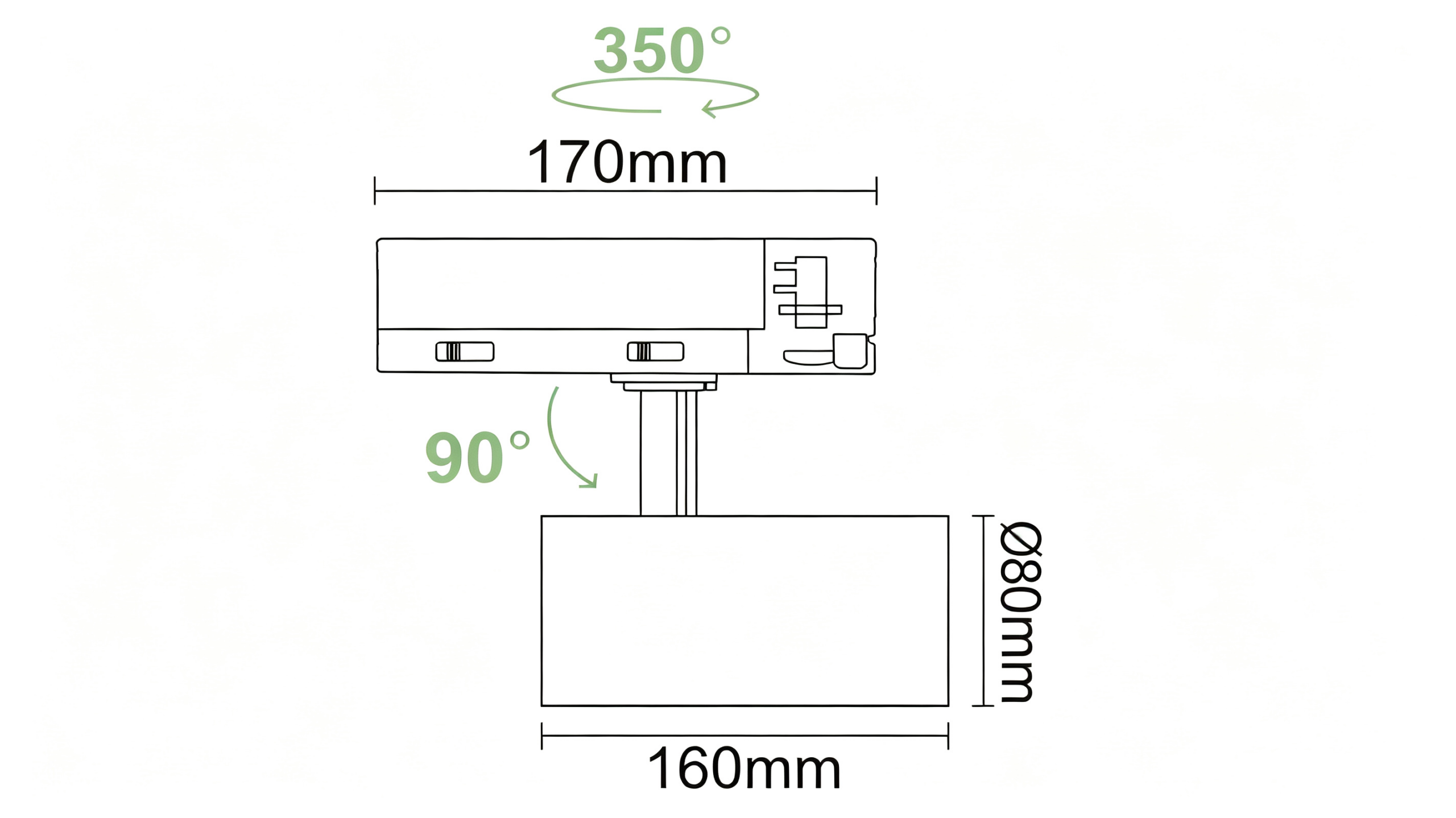 Foco LED de riel TS918